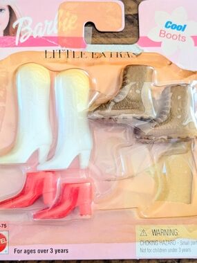 1999 Barbie Little Extras Cool Boots #67036 Mattel, One Pair Missing